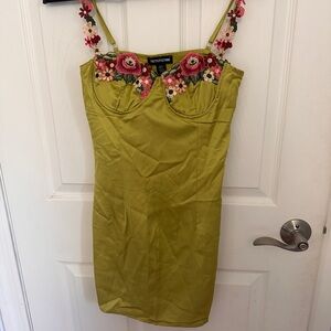 Xs mini green dress
